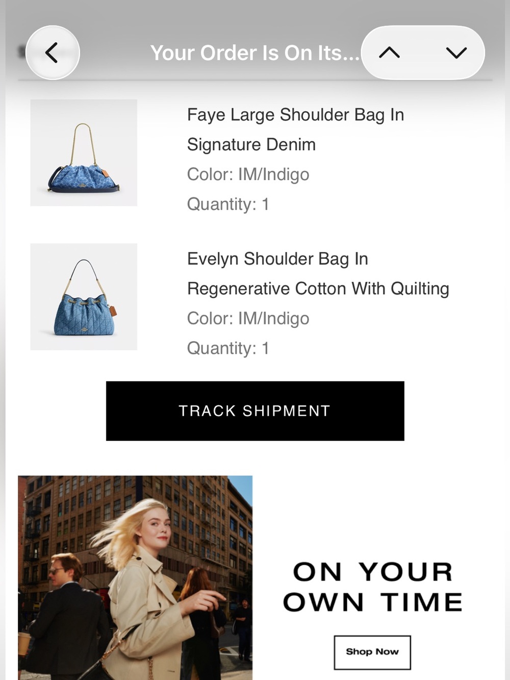 BNWT Coach Faye Large Shoulder Bag in Signature Denim Blue - Picture 13 of 13